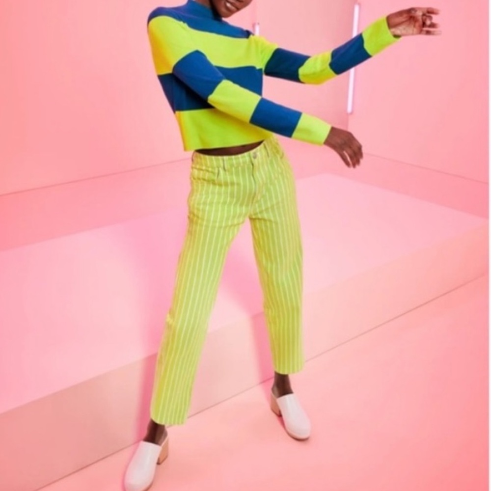 Victor Glemaud with Target Green & White Striped Pants